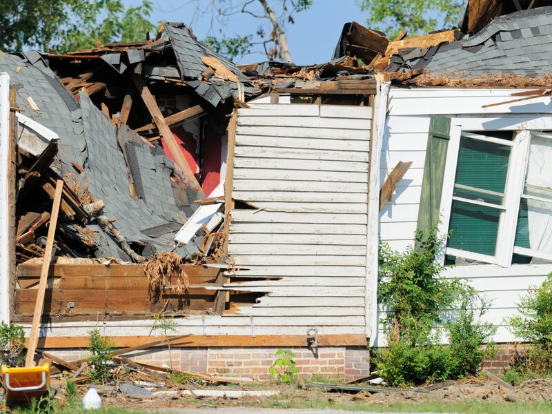 House destroyed by severe storm