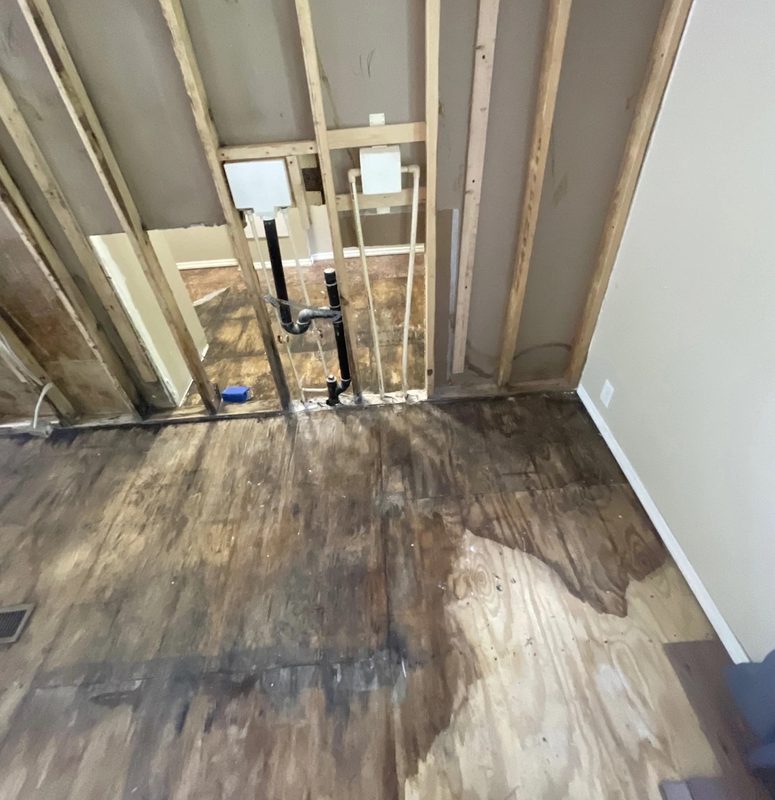 Water damage demolition and restoration